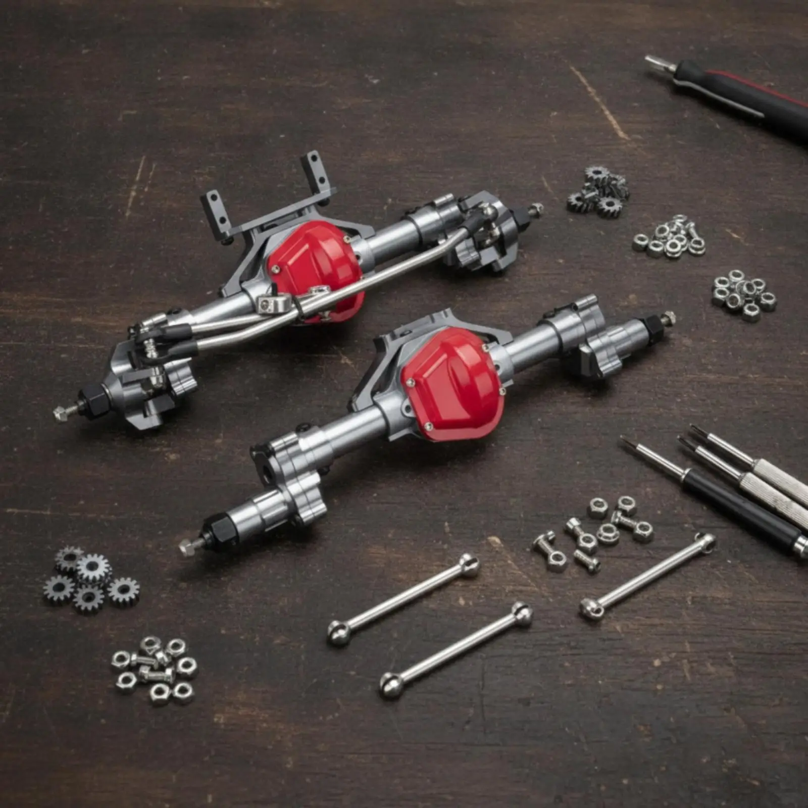 Sturdy Vehicle Axle Assembly for SCX10 II 1 10 Crawler Chassis Wide Stance Metal Drivetrain Upgrade