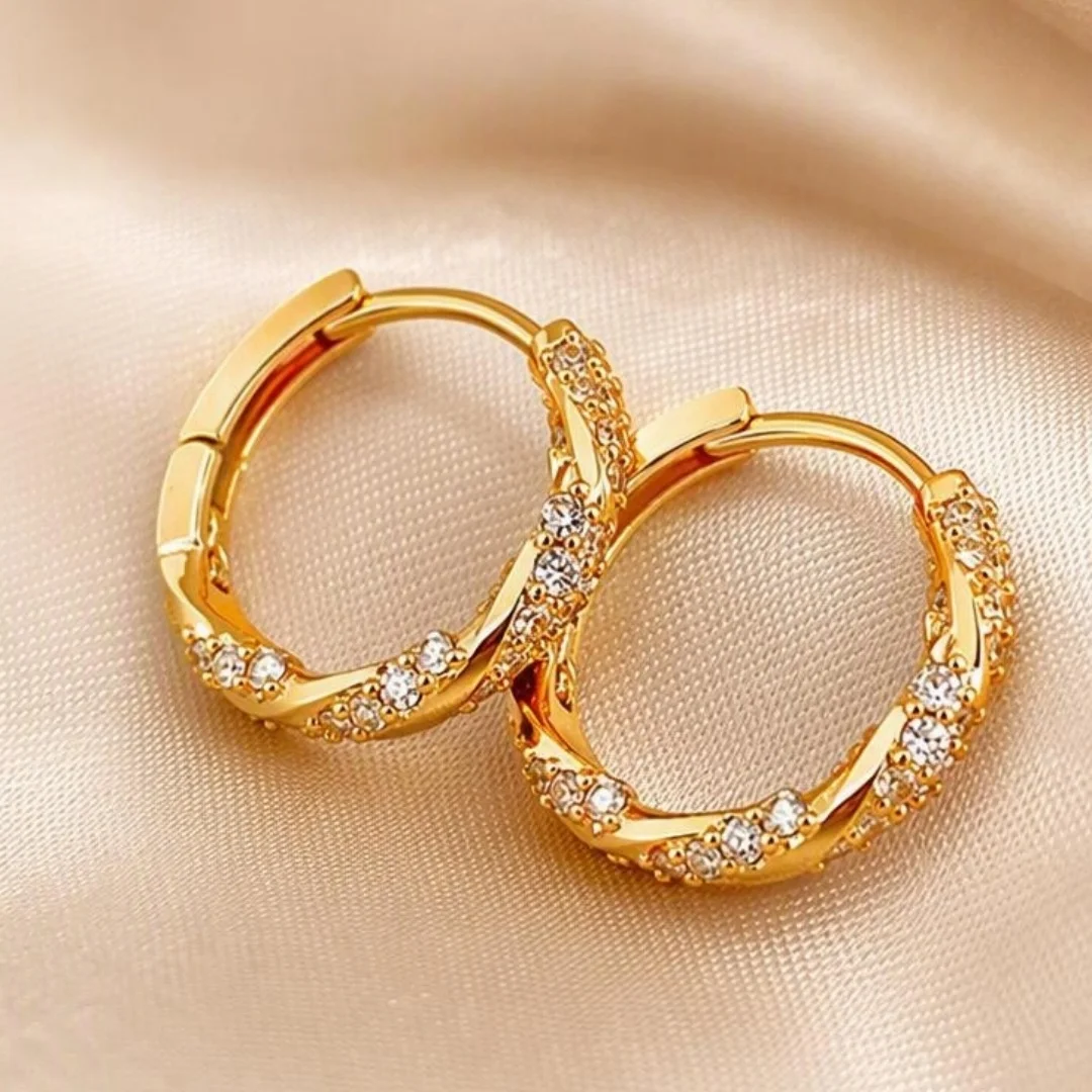 925 Sterling Silver Earring Shining 18k Plating for Women Wedding Exquisite Jewelry Engagement Fashion Earrings Gifts Party