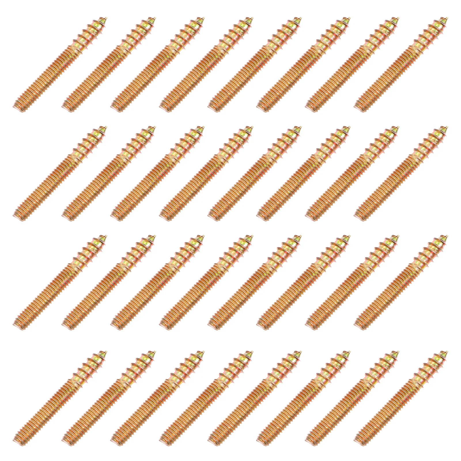 

100pcs Self-Tapping Screw Fine Thread Smooth Surface Corrosion Resistant Furniture Screws Hanger Bolt For Home Supplies Double