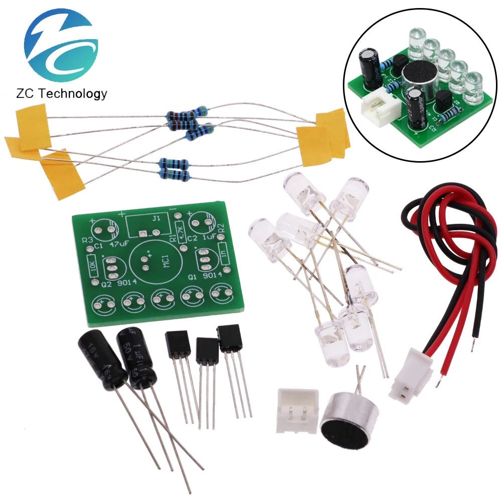 Kit électronique amusant, lampe à mélodie à commande vocale, lumière LED à mélodie, Suite de Production de bricolage, Kits électroniques d'apprentissage, laboratoire PCB