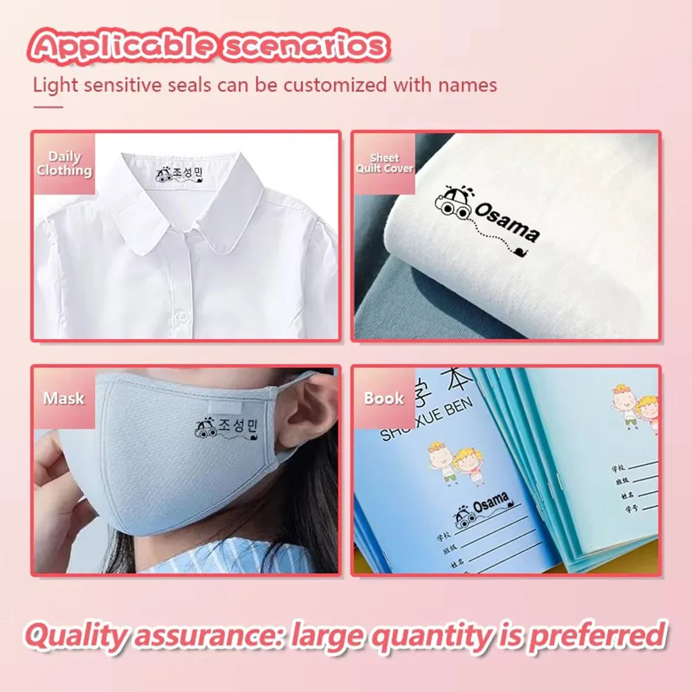 Personalized Children Name Stamp - Engraved Waterproof Seal for Kindergarten Durable Non-Fading Student Gift
