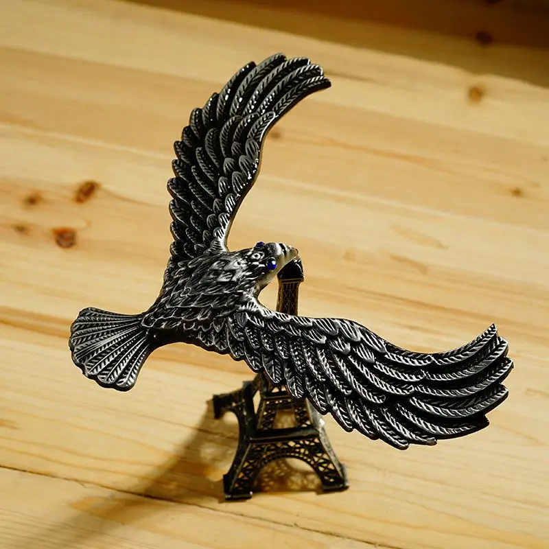 Suspended Anti-Gravity Balancing Eagle Eiffel Tower Model Metal Craft Creative Ornament Wine Cabinet Home Decor