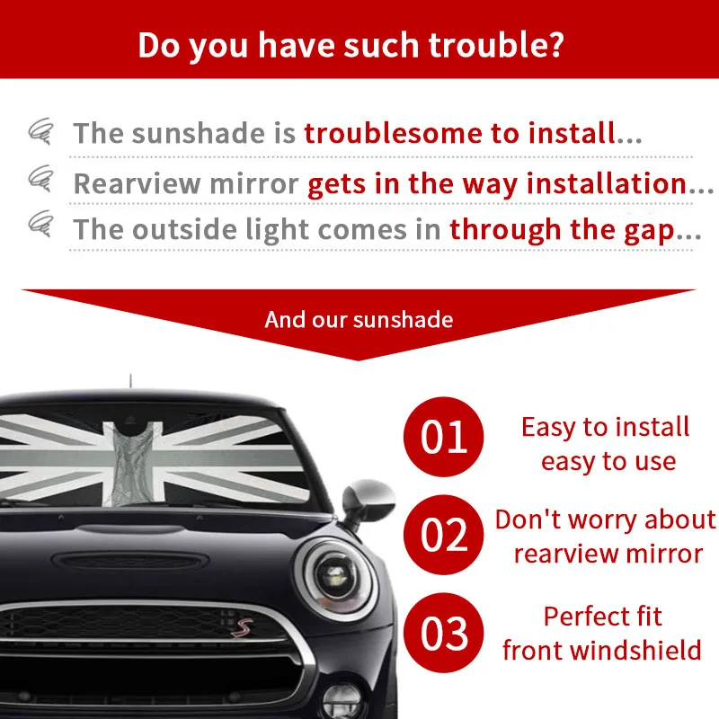 Osłona przeciwsłoneczna przedniej szyby samochodu Bloki Odbłyśnik UV Ray Do Mini Cooper One R50 R53 R56 R60 F55 F56 R58 R59 Osłona przeciwsłoneczna