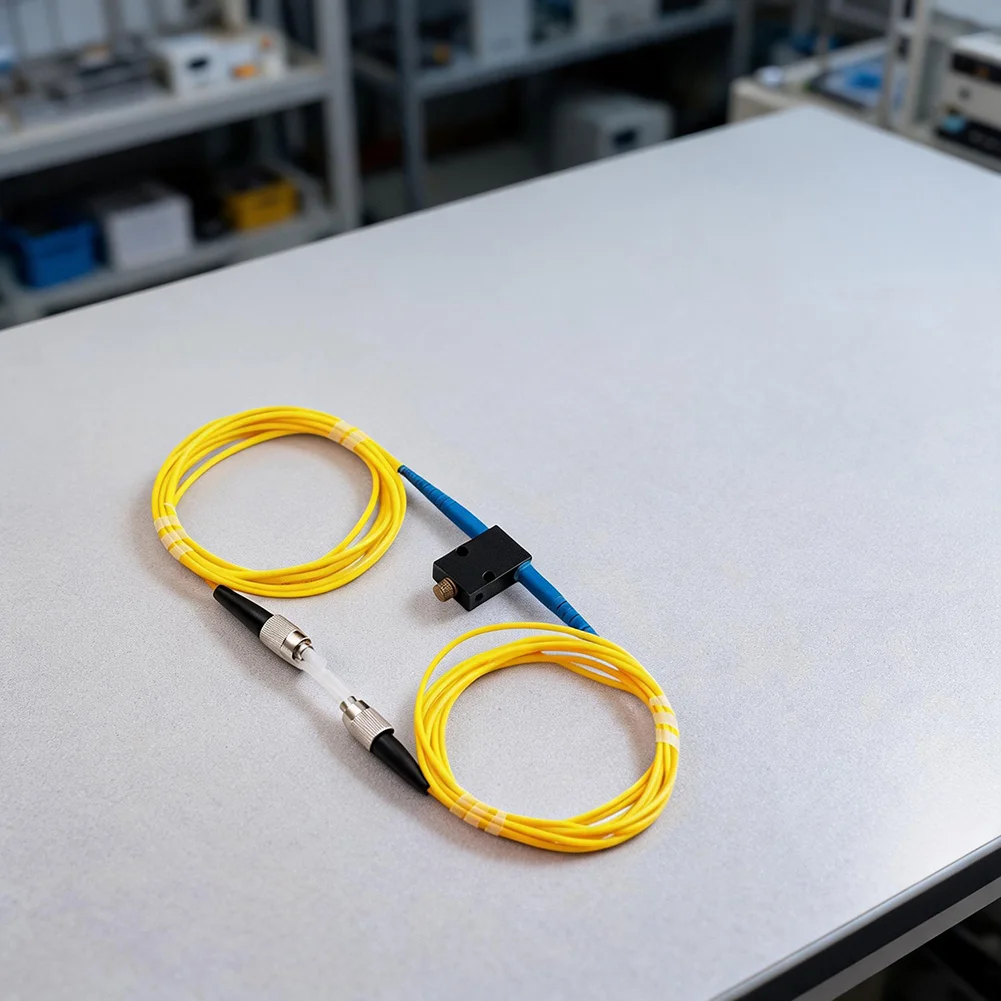 Fiber For Optic Attenuator FC/UPC Connector Single for mode 1310 1550nm 0-40dB Adjustable with Dust Cap and 1m Cable