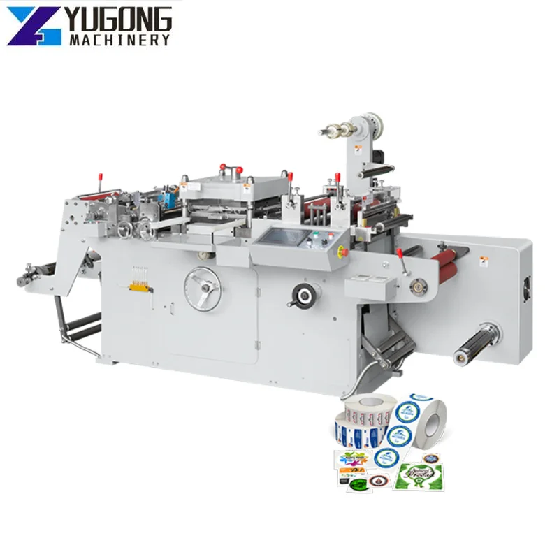 YG Paper Cup Printing Die Cutting Machine Label Flatbed Die Cut With Lamination Hot Stamping Sheeting Roll Cutting for Labels