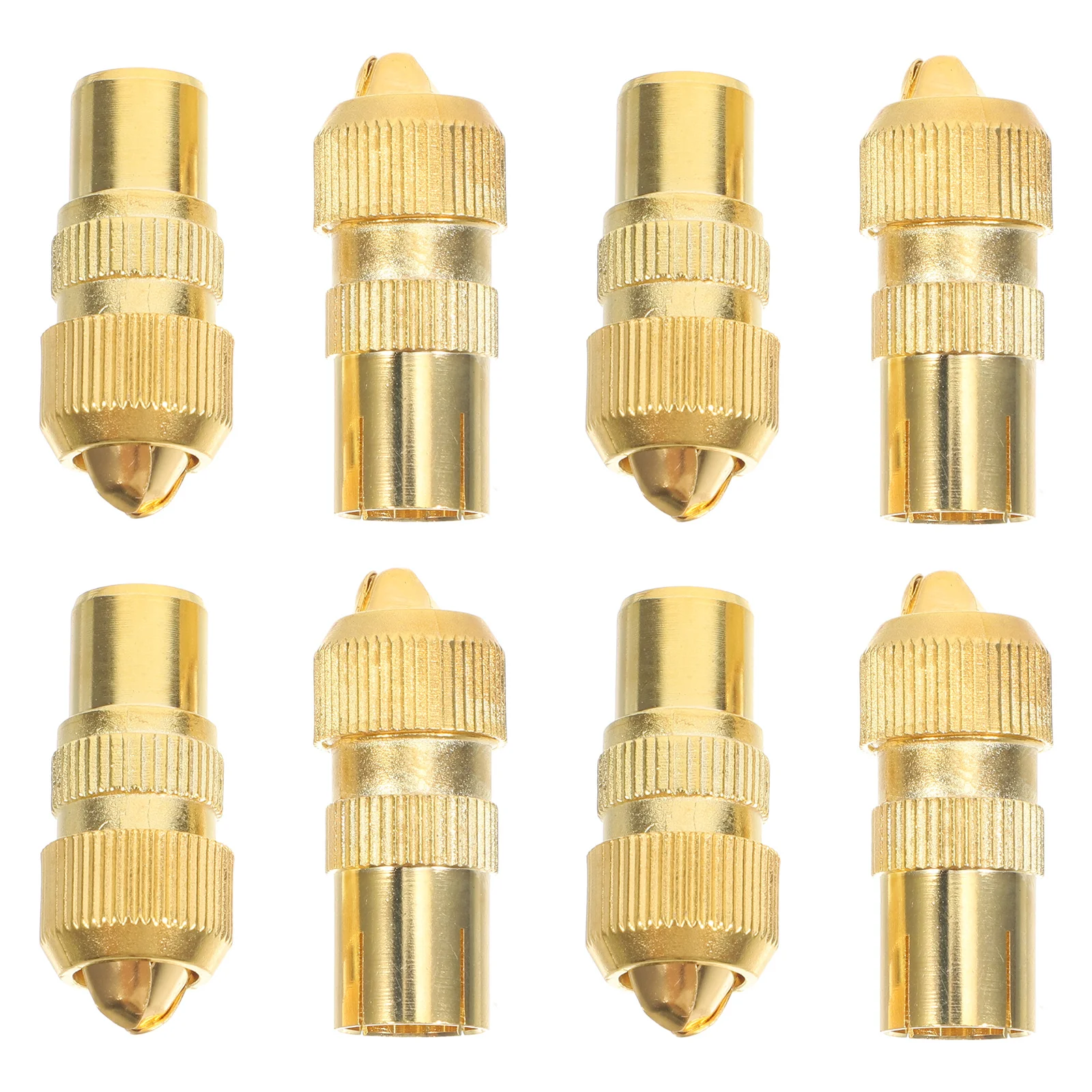 

8Pcs Male Plug 9.5mm Connector Adapter for Cable Antenna Signal Head High Definition Video Transmission Easy Install No