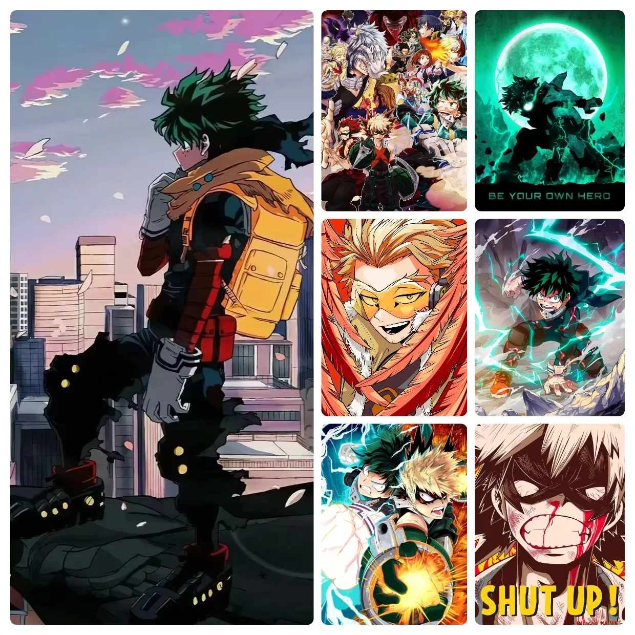 1000 Pcs My Hero Academia Anime Puzzle Home Decor Adults Puzzle Games Family Fun Floor Puzzles Educational Toys