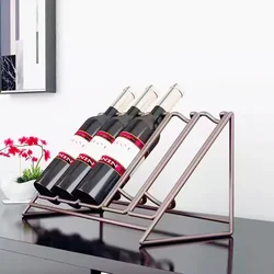 Light Luxury Tilted Wine Rack Antirust Iron Display for Home Wine Cabinet Creative Glass Bottle Holders