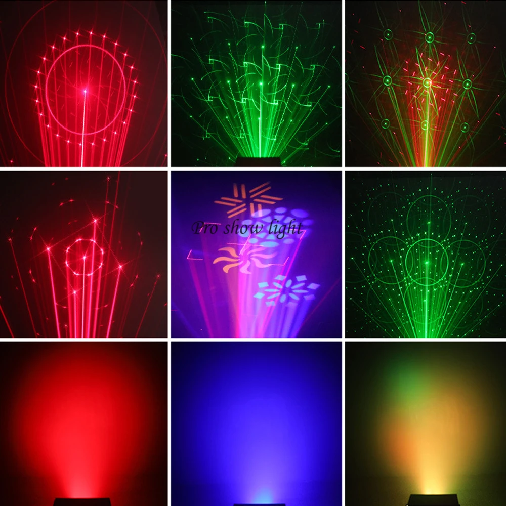 Światło oświetlenie sceniczne Dj 15W 3 w1 efekt światła LED Par oświetlenie na imprezę DMX/pilot światło laserowe światła LED wzór Disco