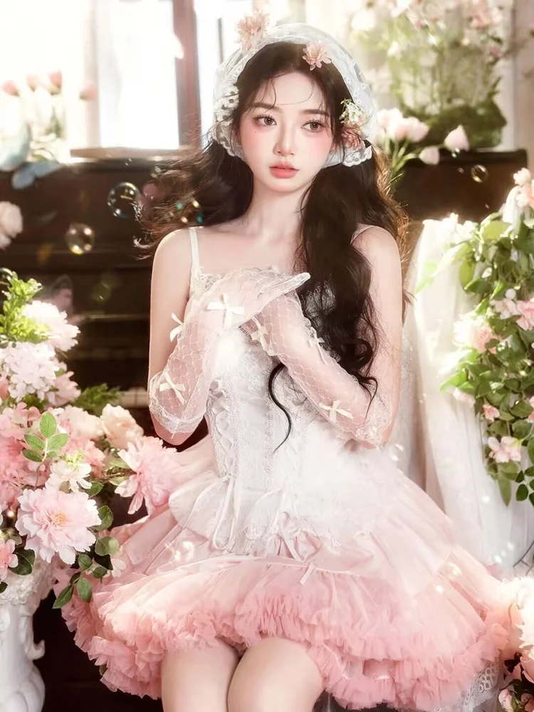 

Нежный винтажный костюм для фотосессии в студии: пышная юбка для домашней фотосессии, художественный этнический сценический наряд для молодой девушки