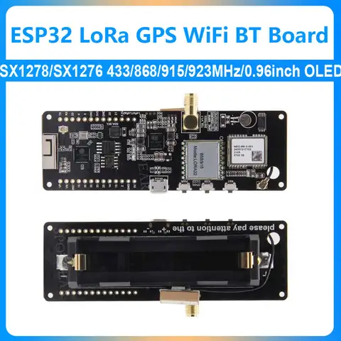 TTGO Meshtastic T-Beam ESP32 LoRa GPS Development board With 0.96inch OLED 128*64 WiFi&BLE SX1278/SX1276 433/868/915/923MHz