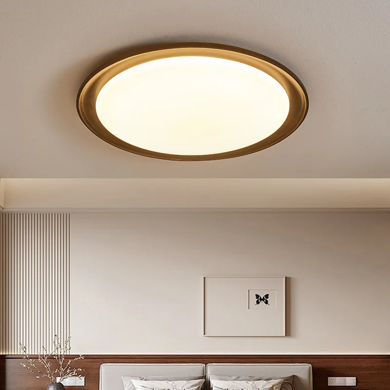 

Medieval solid wood master bedroom ceiling light, simple modern aisle entrance light, new full-spectrum eye protection room head