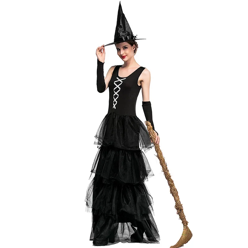 Witch Halloween Costume Sexy Black Adult Woman Material Item Type Source Characters Brand Name Gender Components Prom