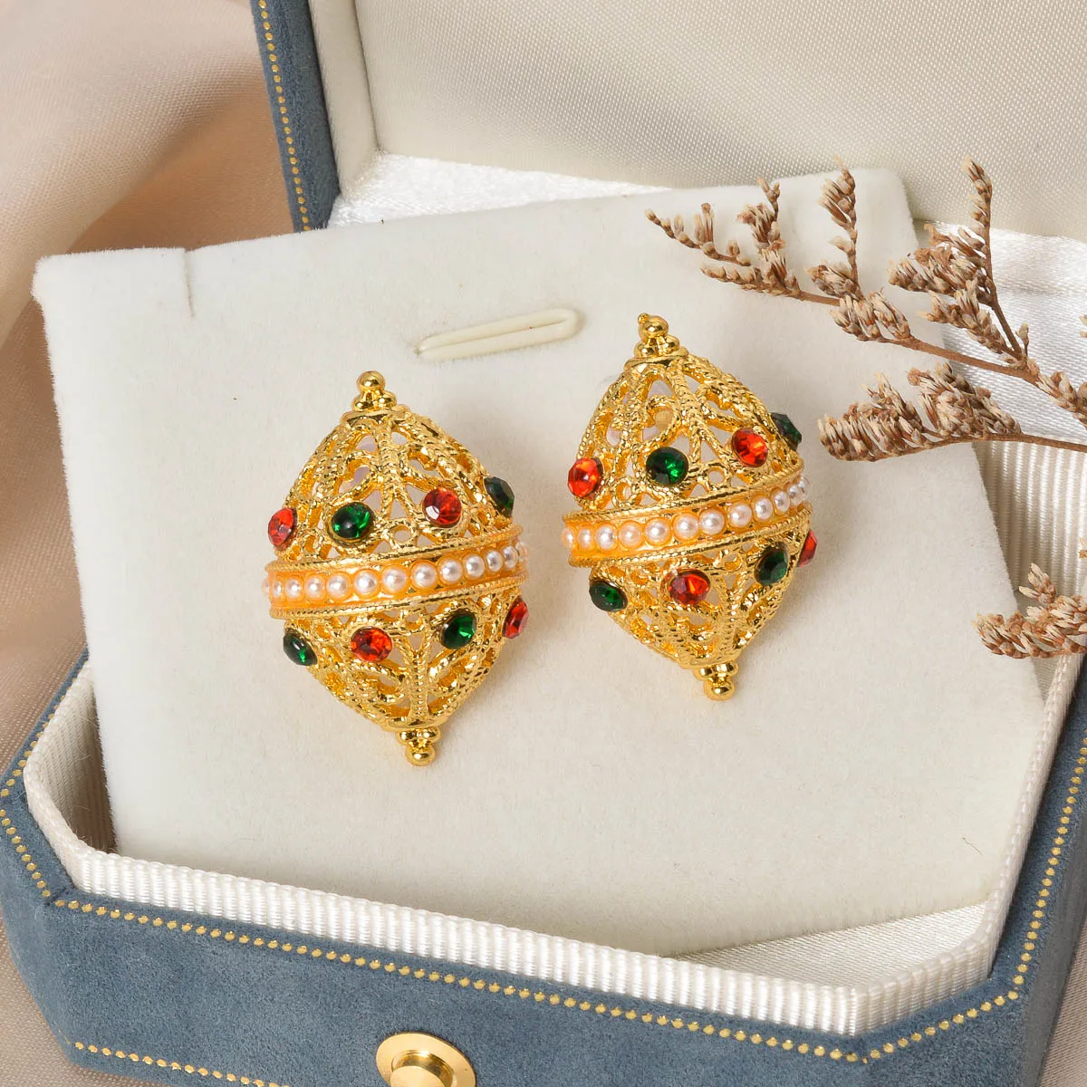 Nuovi set di gioielli in stile orecchini colorati con ciondolo di lusso vuoto Dubai collana placcata in oro 18 carati accessori per regali di