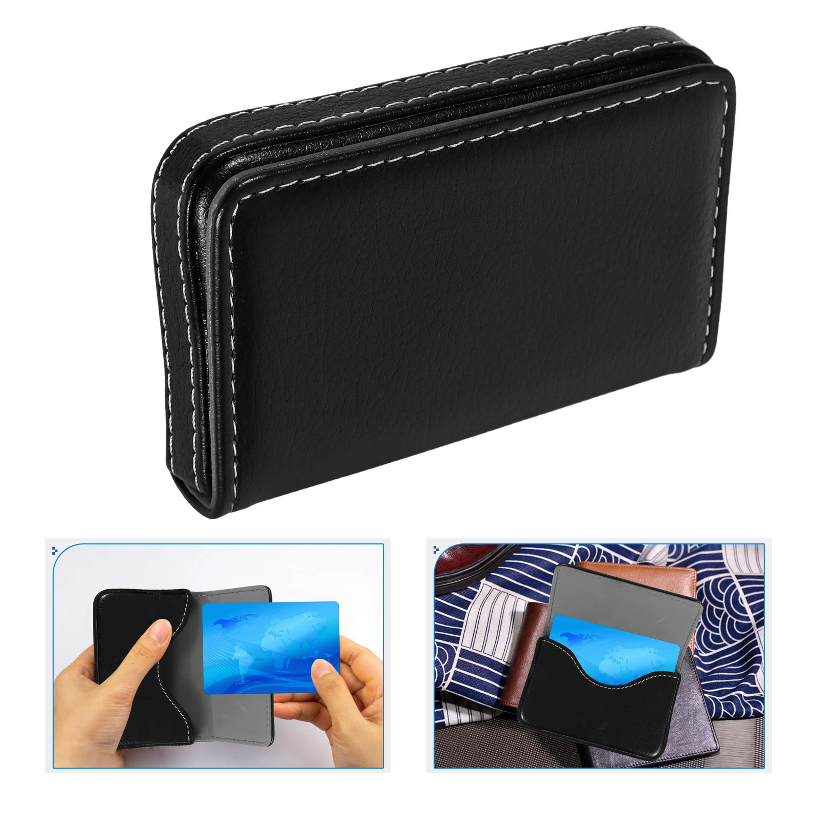 

Stainless Steel Business Card Case Mini Card Organizer Wallet Credit Id Office Supplies Gift Portable Desktop Holder Organizer