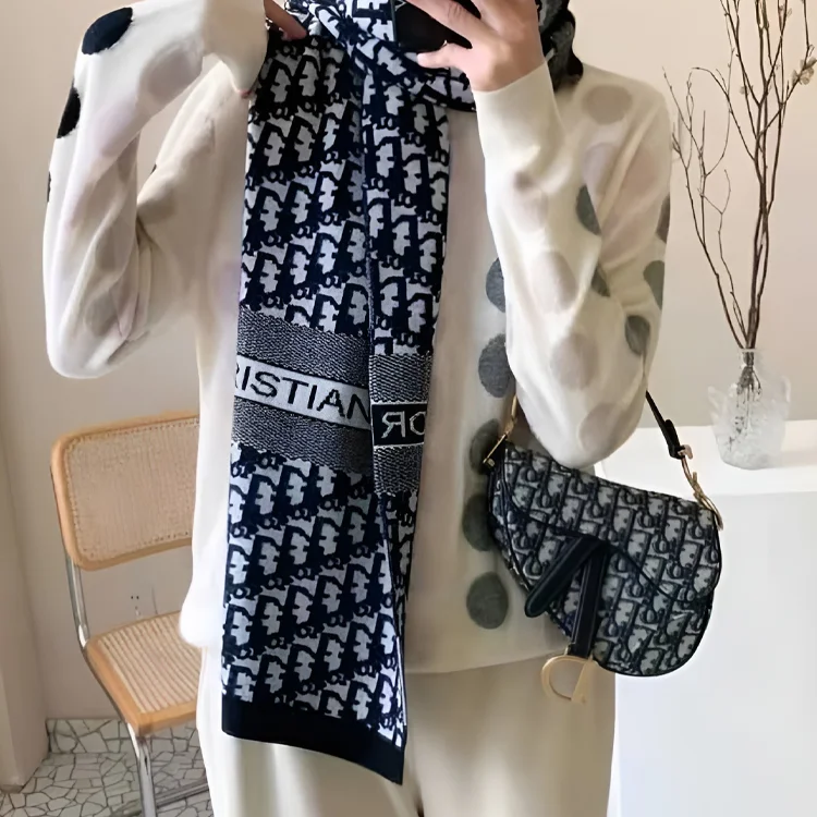 DIOR Wool Cashmere Shawls Unisex 91CDO313I171-C540