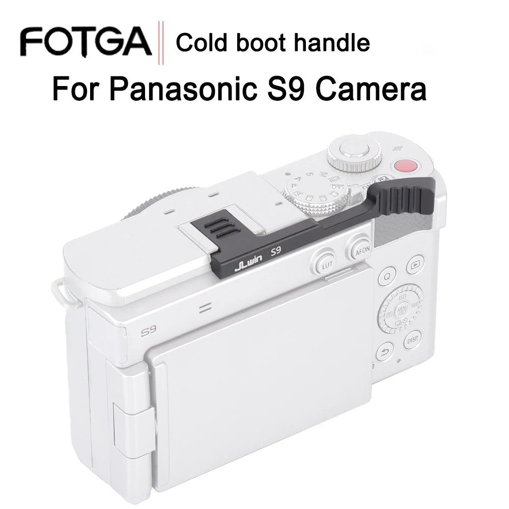FOTGA كاميرا معدنية الإبهام قبضة الألومنيوم معدن الإبهام الإبهام حتى قبضة الحذاء الساخن لباناسونيك S9 كاميرا Hotshoe DSLR غطاء fotografí #1