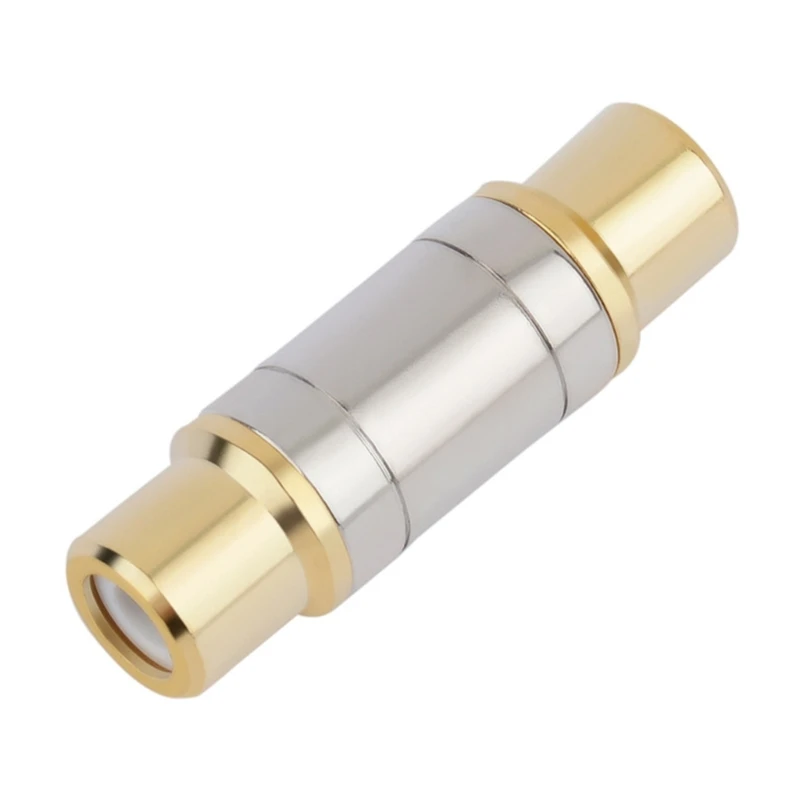 Gold-plated Female to Female Video Coupler Metal Adapter Connector to Ensures Stability Lightweight