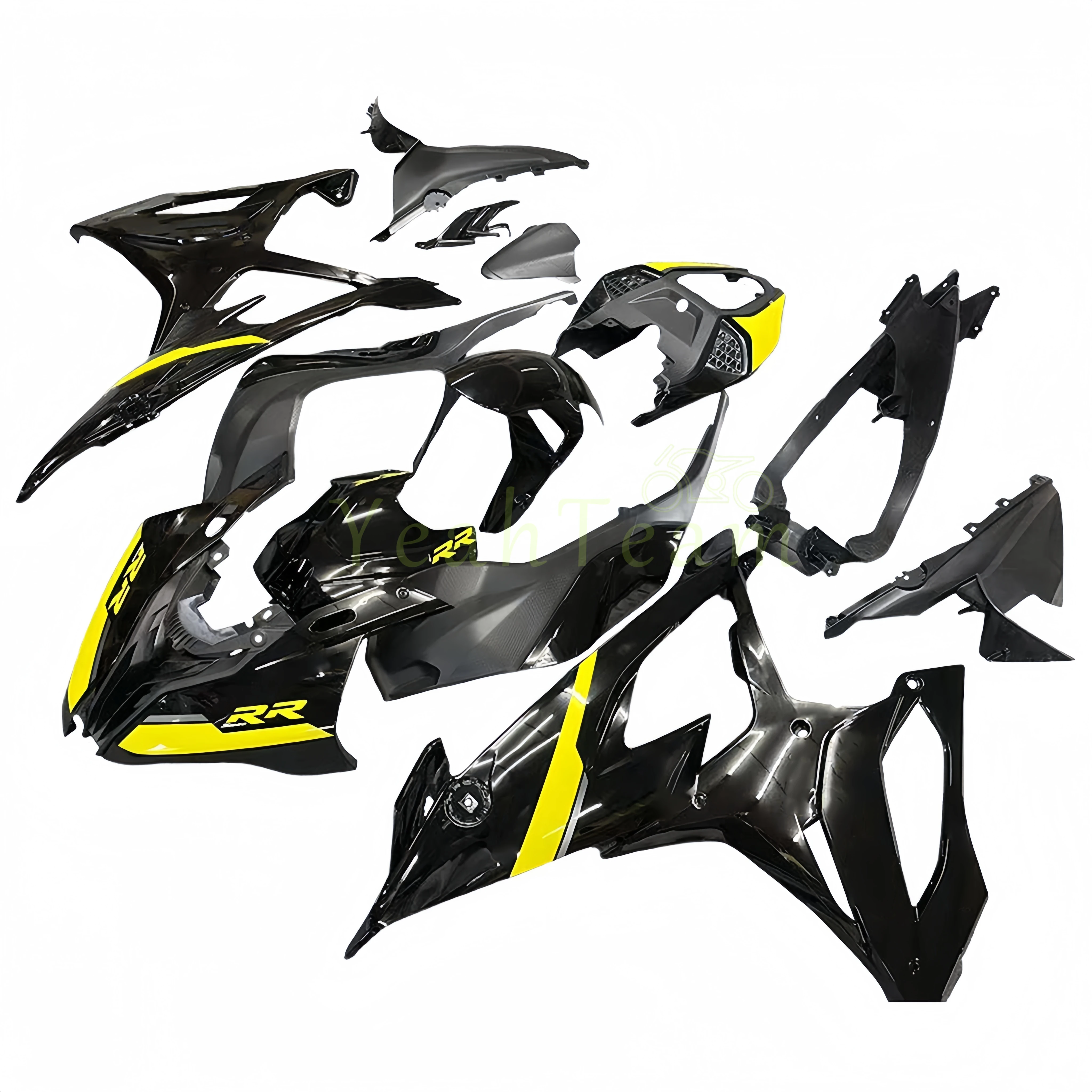 Motorcycle Full Fairing Kit For BMW S1000RR 2019 2020 2021 2022 Bright black yellow letters S1000 RR 19-22 Injection Bodywork