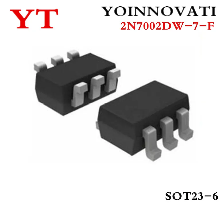 100pcs/lot  2N7002DW-7-F 2N7002DW-7 2N7002DW 702 SOT-363  IC