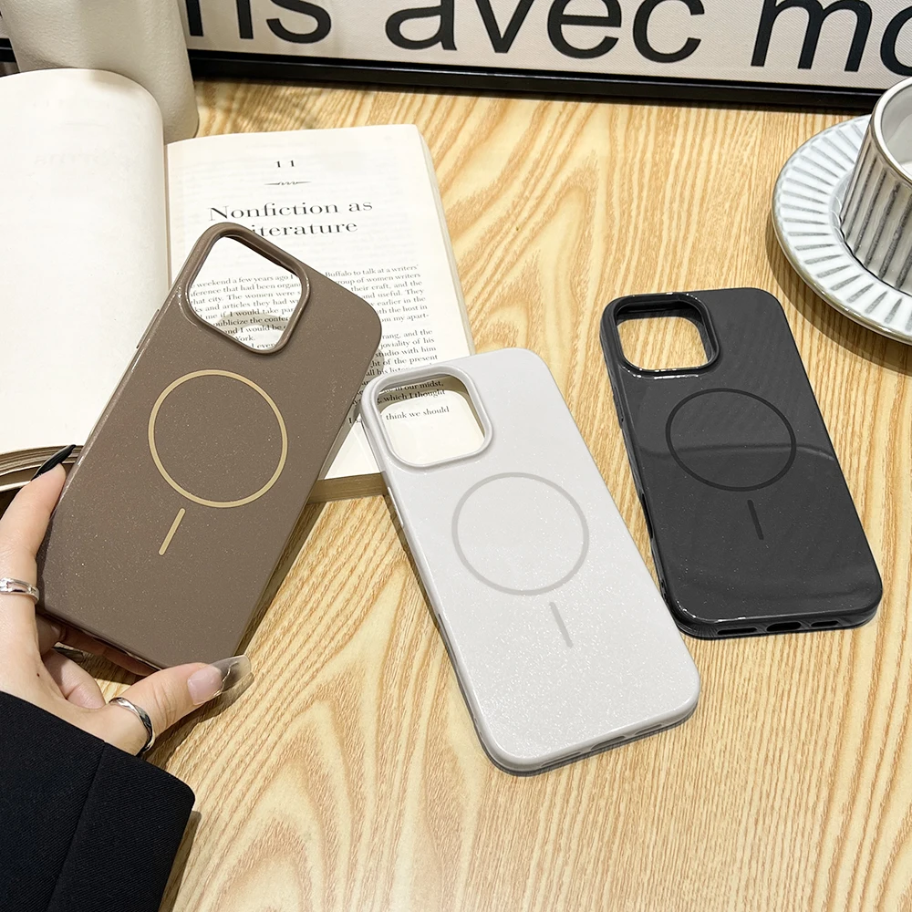 

Ultra Thin Matte Magnetic Wireless Case For iPhone 16 15 11 12 13 14 Pro Max iPhone11 Wireless Charging Shockproof Accessories