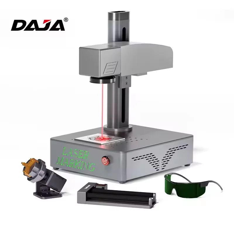 DAJA S4 Manufacturer Direct Sell Mini Fiber Optic Metal Engraving Marking Machine Credit Card  Engraving Machine