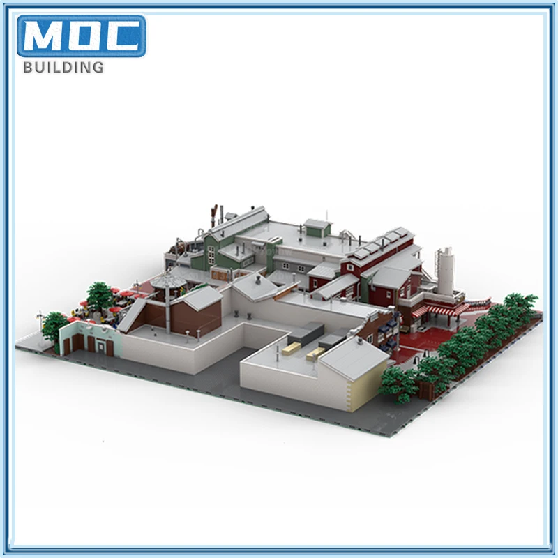 City Streetview Modular MOC Pacific Wharf Combined Set Building Blocks Technology Bricks Castle Model Birthday Gifts