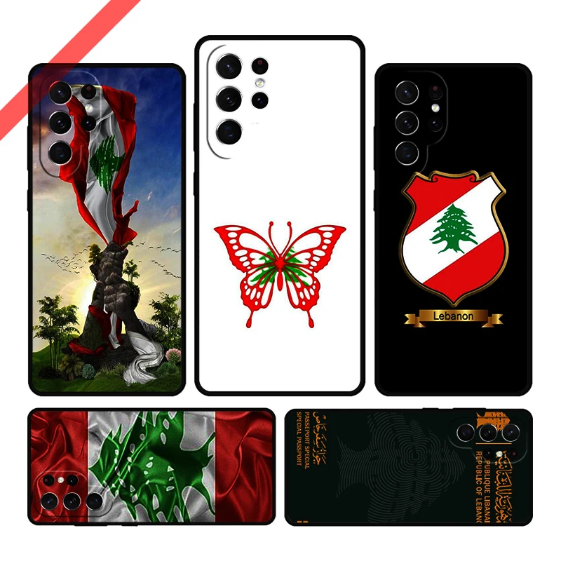 Lebanon Flag Phone Case For Samsung Galaxy S20 FE S21 S10 S23 Plus S24 S22 Ultra Coque Note20 Note10 S9 S8 Cover Capa