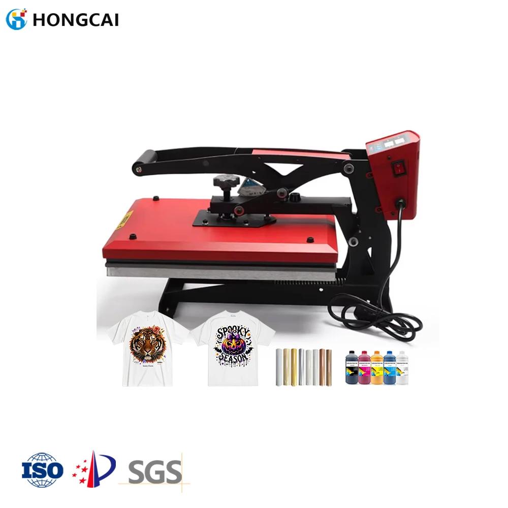 

Hongcai Home Use Electric Heat Transfer Machine 32*45 High-Pressure Press for Garments 220V New Condition Heat Press Machine