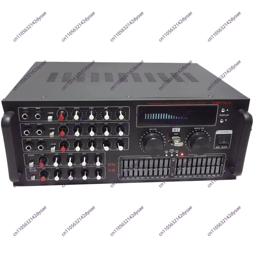 600W high-power karaoke home amplifier, 2-channel home KTV audio amplifier, frequency response: 20HZ-20KHZ