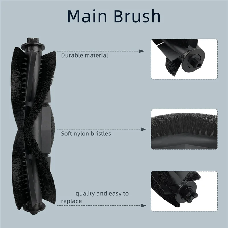 SANQ لـ Cecotec Conga Eternal Max X-Treme / Ultimate / Titanium / Vital Main Side Brush Filter Mop استبدال الملحقات