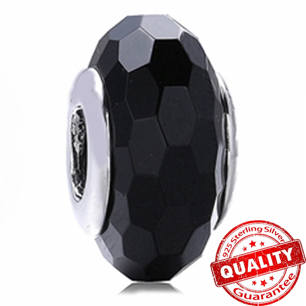 Murano-Glas-Serie, 925er-Sterlingsilber, gebogene Federn und glückliches vierblättriges Kleeblatt, passend für Armbänder, exquisite Geschenke