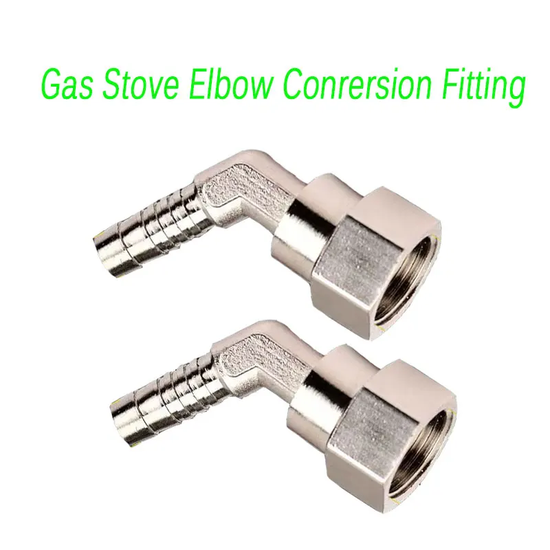 

2 Pcs Gas Stove Elbow Threaded Socket Conversion Joint For Gas Hose Tower Head Elbow Extension Direct