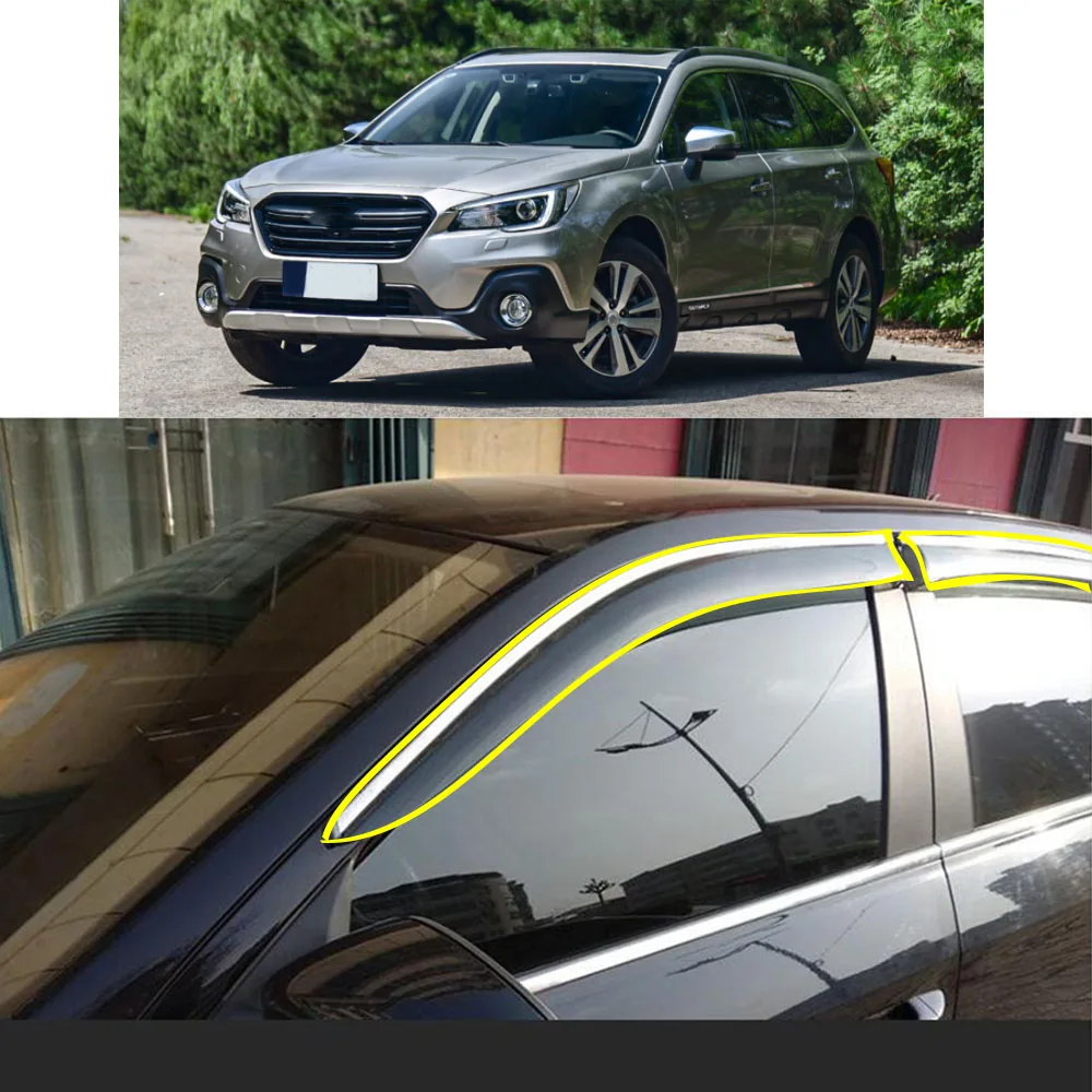 

Car Body Styling Sticker Plastic Window Glass Wind Visor Rain/Sun Guard Vent For SUBARU Outback 2015 2016 2017 2018 2019 2020