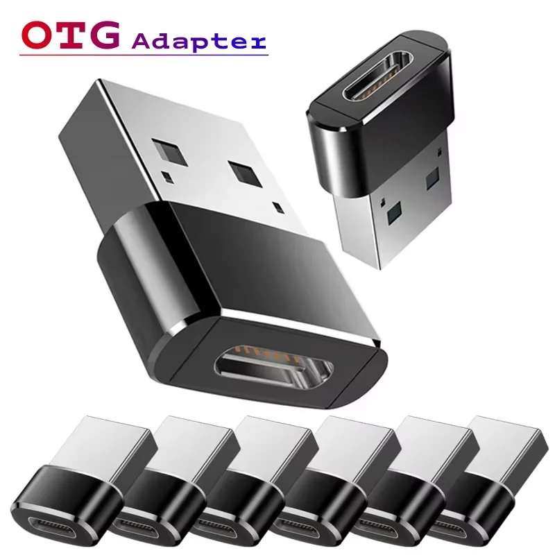 1-5PCS USB Male to Type C Female Adapter Aluminum Alloy Flash Drive Converter USB Connector Type C to USB Adapter For PC Laptop