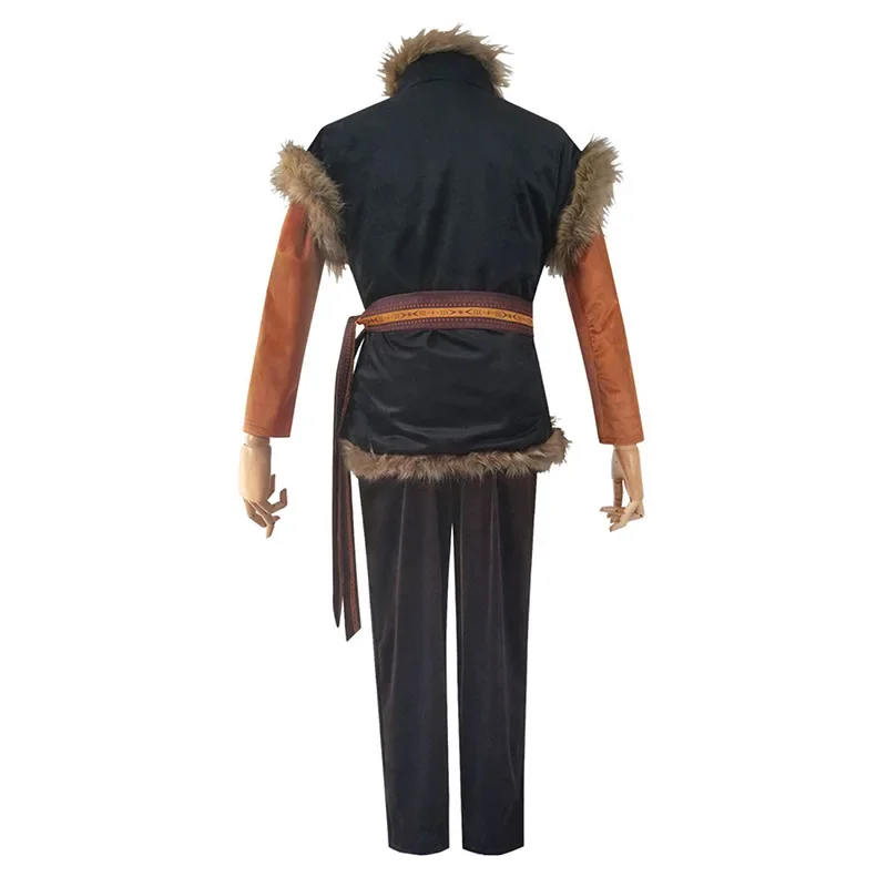 Kristoff Olaf Halloween Movie Costume Adult Men Deluxe Suits Fancy Party Cosplay Carnival Outfit For Tops Pants Vest