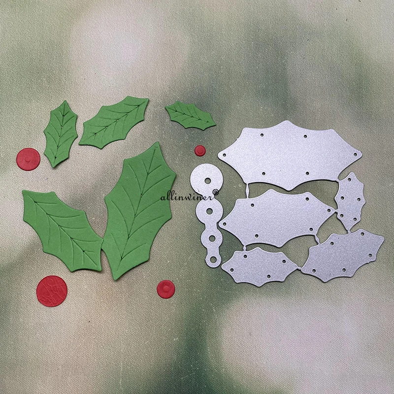 New Holly leaf decoration DIY Craft Metal Cutting Die Scrapbook Embossed Paper Card Album Craft Template Stencil Dies