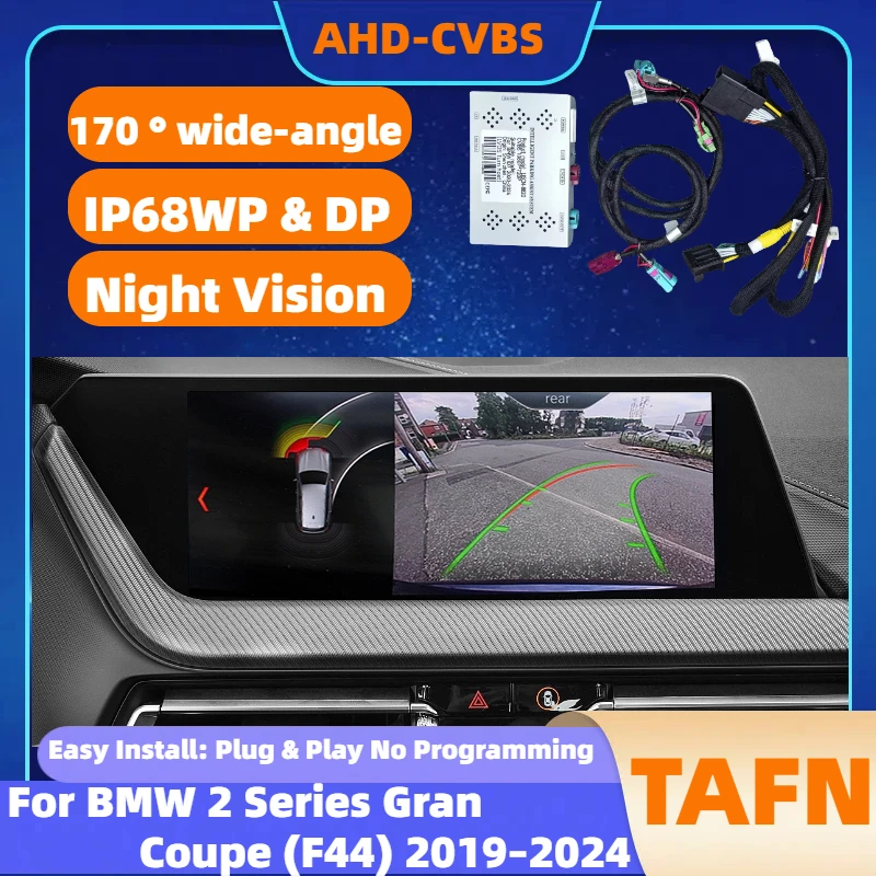 Rear View Camera  AHD Decoder For BMW 2 Series Gran Coupe (F44) 2019–2024 MGU ID7 10.2/12.3 Screen Original Reverse Cam
