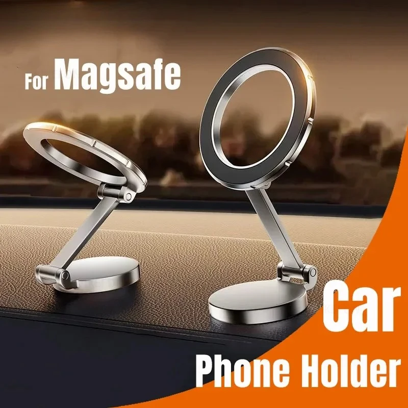 Car Mount for iPhone 17 Pro Max  Air 16 15 14 13 12 Samsung Magnetic Phone Holder for Car Dashboard Magnet Folding Phone Mount