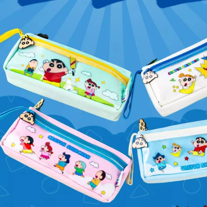 

New Cute Shinchan Series Pencil Case Cute Cartoon Creative Printing Large-capacity Multifunctional Portable Stationery Bag