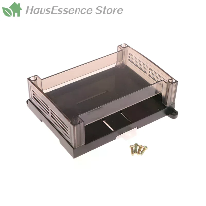 ※High High High Practical 125*90*40mm Plastic Transparent Cover Mount Rail Enclosure Industrial Electrical Control