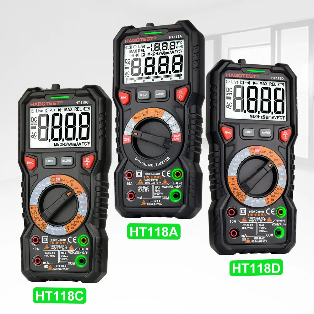 Digital Multimeter Multi-Function Electronic Test Meter with Digital Display for Electrical Measurement and Repair