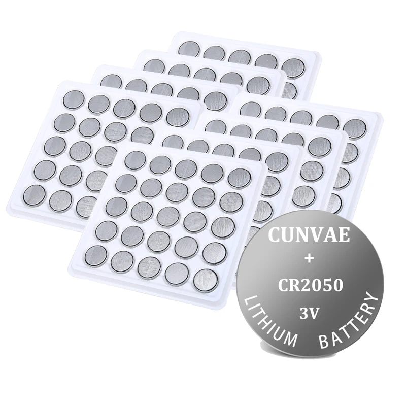 

200pcs New Original CR2050 CR 2050 BR2050 DL2050 3V Lithium Button Cell Battery Coin Batteries For Watches clocks hearing aids