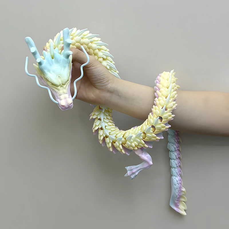 88CM 3D-geprinte Gem Dragon Crystal Fidget Toy Draaibare gelede draak Cadeau voor kinderen met ADHD Perfect voor verjaardagscadeau