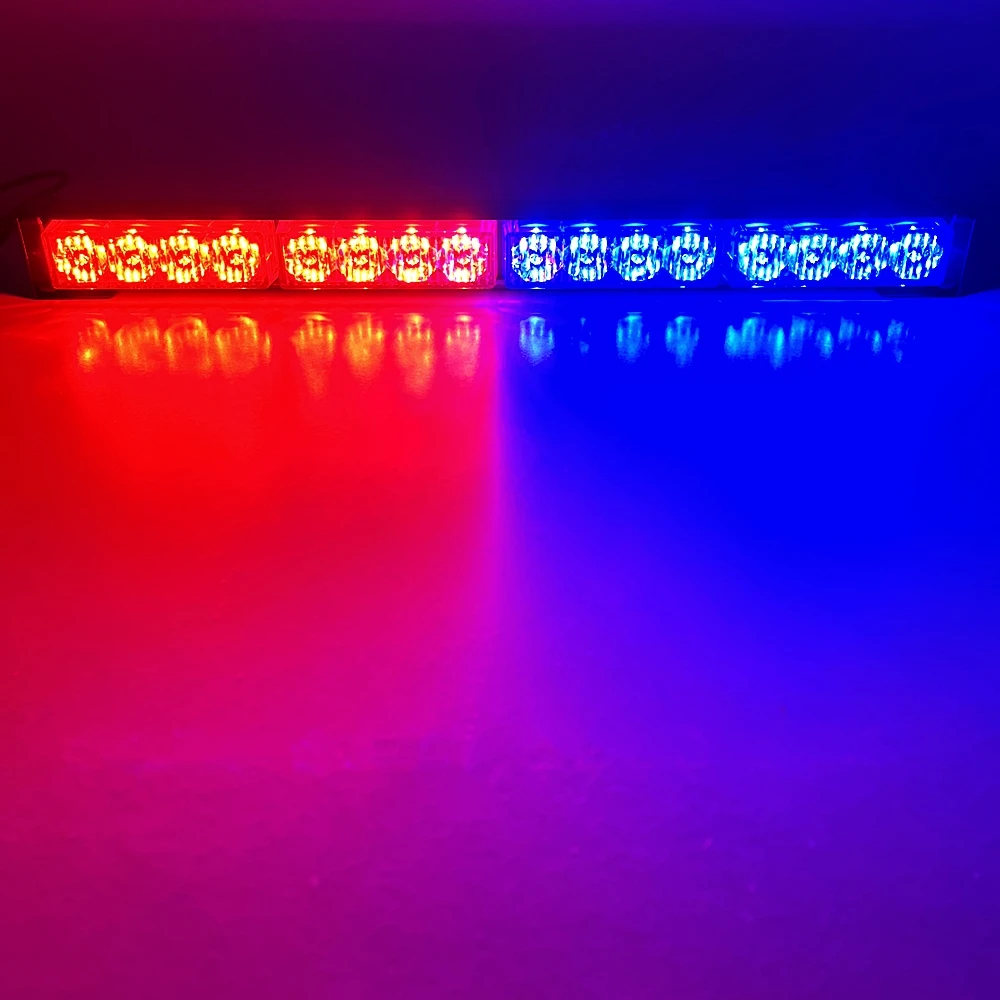 16 LED High Power 12V Car Truck LED Strobe Light Fireman Police Flashing Emergency Warning lights Red Blue Yellow White Green