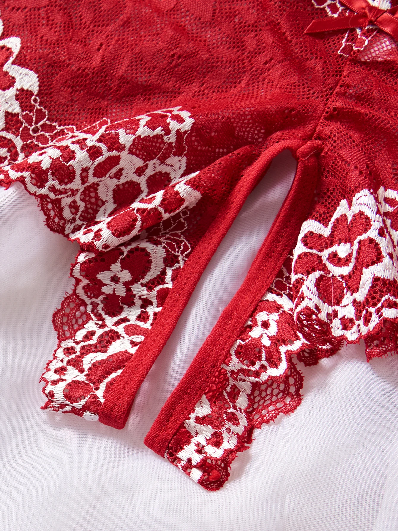 طقم حمالة صدر مفتوحة بتصميم أنيق وسراويل داخلية بدون أكمام ملابس داخلية مريحة مناسبة لجميع المناسبات هدية عيد الحب