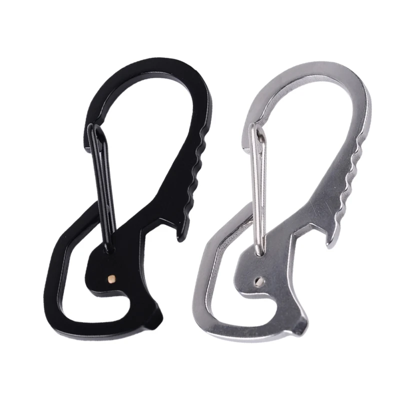 4pcs Outdoor Tools Multifunctional Screwdriver Carabiner Cap Lifter Hex Driver Bottle Opener Keychain Ring Climbing Accessories