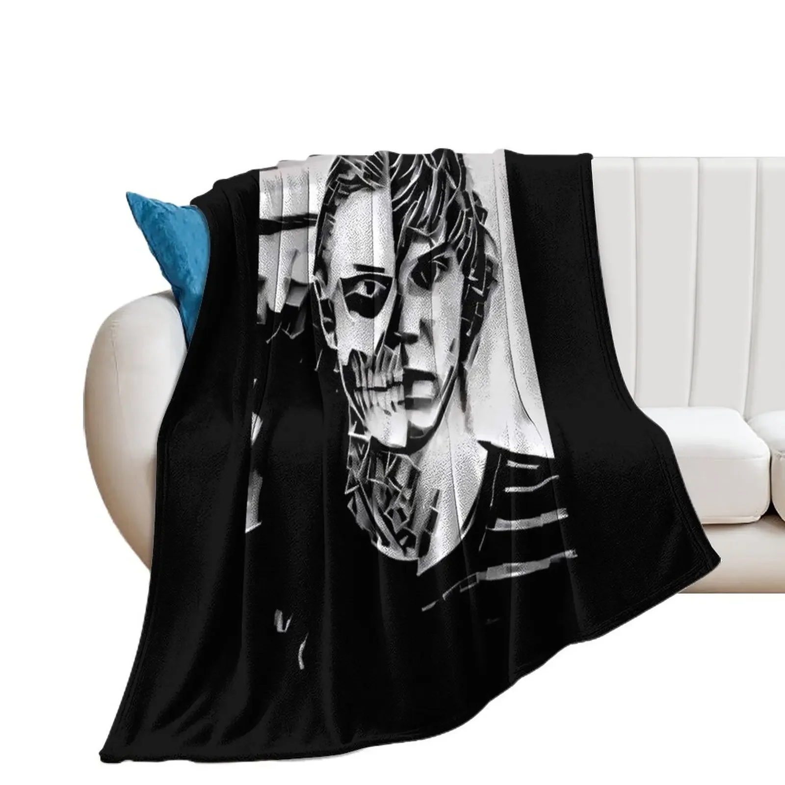 Tate Langdon Skull Designer Throw Blanket Designers Winter beds heavy to sleep Hairy Blankets