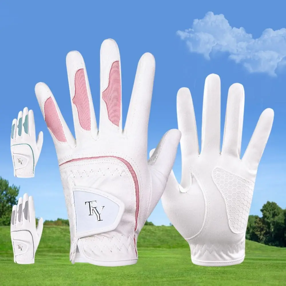 

Comfortable Women's Sport Gloves Professional Full Finger Ladies Golf Gloves Left Right Hand Non-slip Golf Mittens