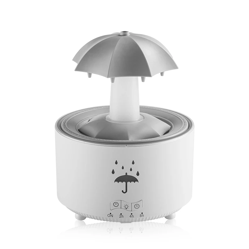 

Lower Price Unique Products Water Drop Household Big Fog Umbrella Rotate Cloud Aroma Diffuser Led Light Essential Oil Humidifier